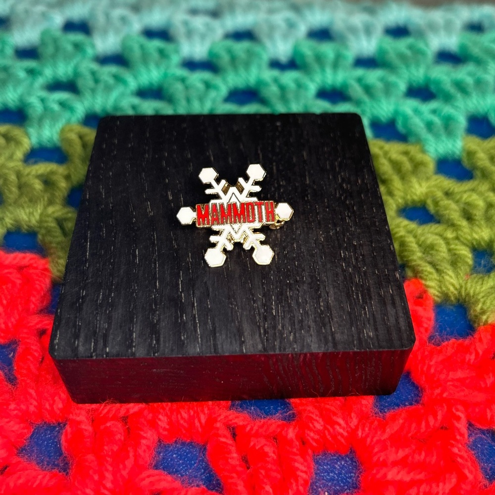 3/$10 Vintage Mammoth Mountain Snowflake Pin